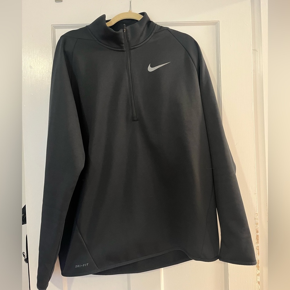 Men’s Large Nike Dry Fit Black Quarter Zip